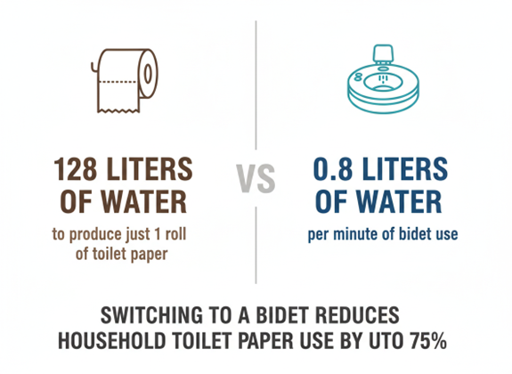 Bidet vs Toilet Paper: Environmental & Health Facts | EMU