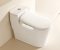 white smart toilet cover in a bathroom